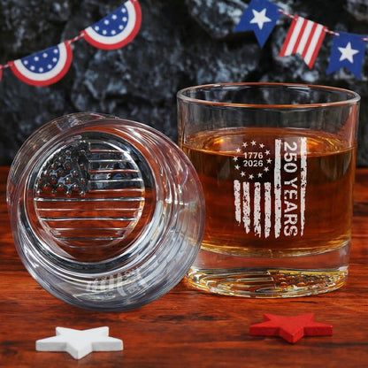 Lumiza Betsy Ross 250th Anniversary Engraved Whiskey Glass 1776-2026