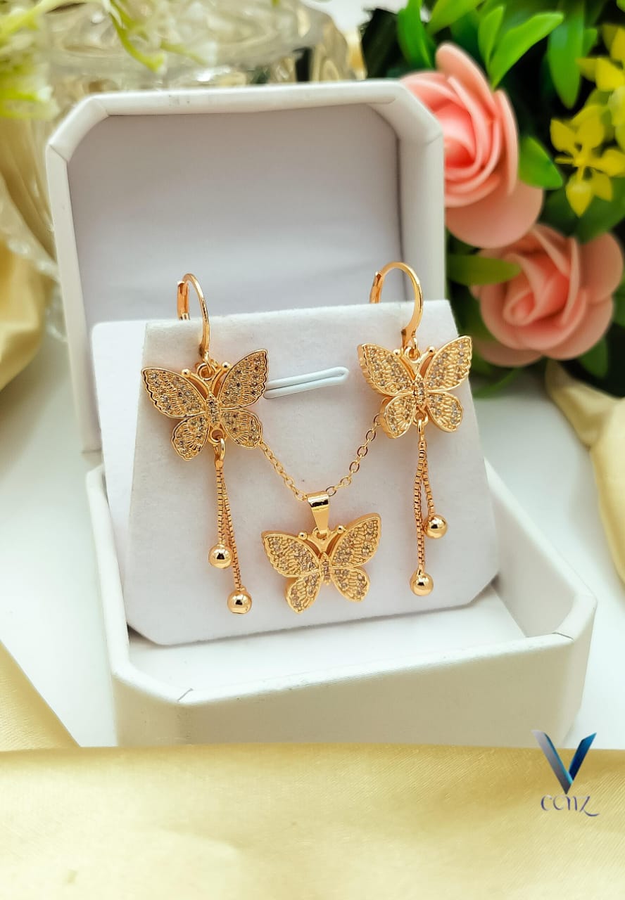 Butterfly Pendant Set