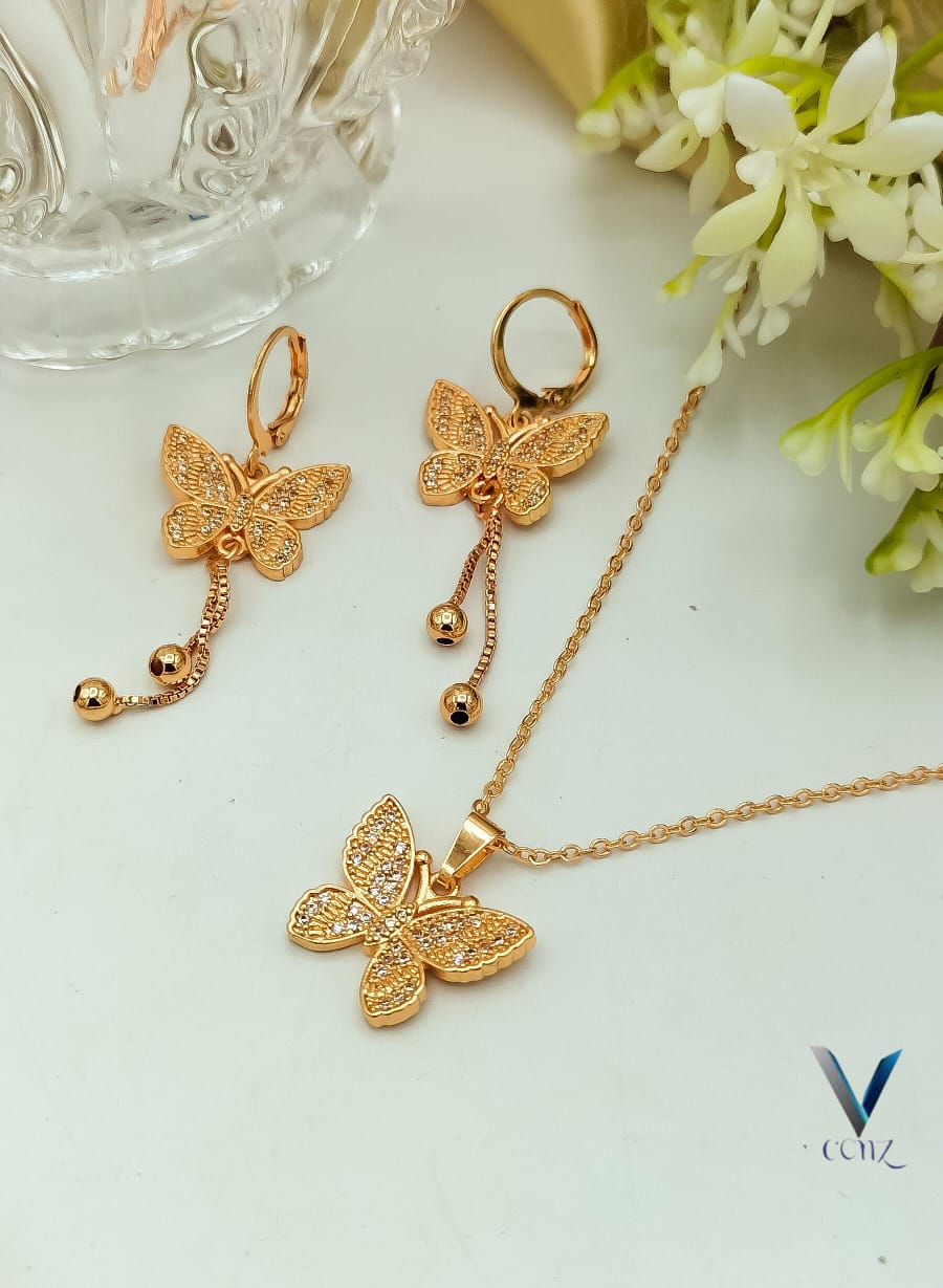 Butterfly Pendant Set