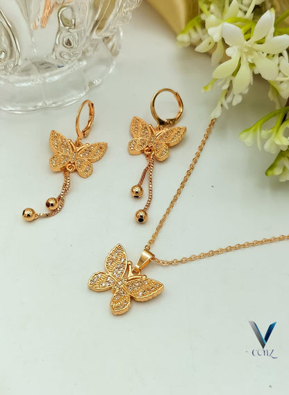 Butterfly Pendant Set