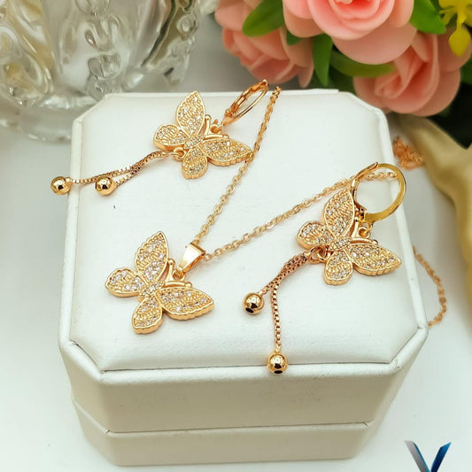 Butterfly Pendant Set